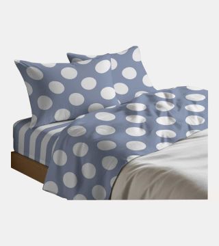 COMPLETO LENZUOLA POIS AZZURRO