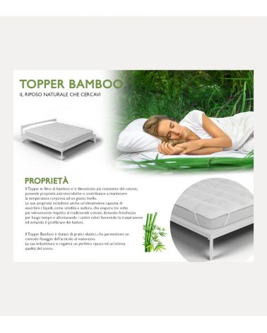 Topper in Bambu per Materasso a una Piazza Morbido Letto Singolo