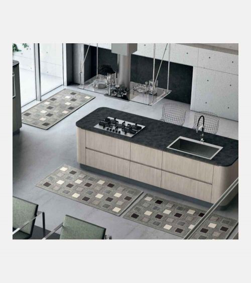 TAPPETO CUCINA SQUARE Misura 55 x 80 Colore Tortora