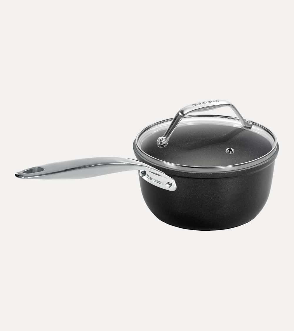 PENTOLE BARAZZONI BLACK TITAN PRO Formato Casseruola manico lungo+coperchio  16cm